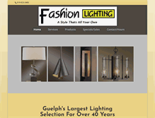 Tablet Screenshot of fashionlighting.ca